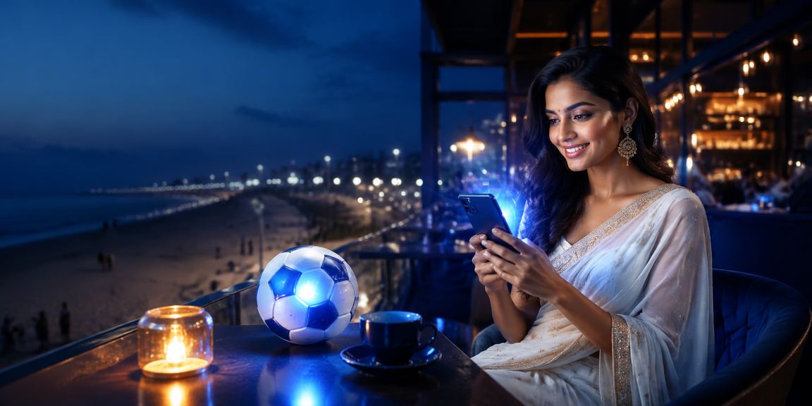 Football betting interface preview at Chennai Marina Beach